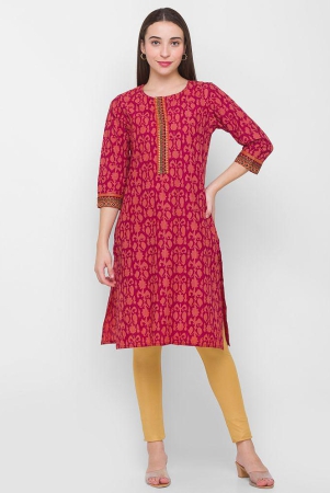 globus-red-cotton-womens-straight-kurti-pack-of-1-none