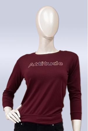 maroon-color-womens-casual-wear-t-shirt