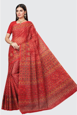 shanvika-red-cotton-saree-with-blouse-piece-pack-of-1-red