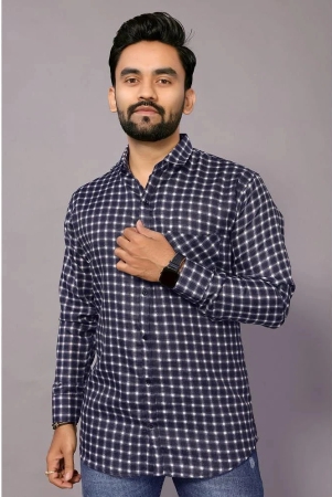 anand-cotton-blend-regular-fit-checks-full-sleeves-mens-casual-shirt-blue-pack-of-1-none