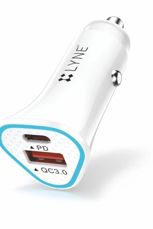 lyne-piston-6-pd-20w-dual-usb-with-typec-cable-car-charger-white