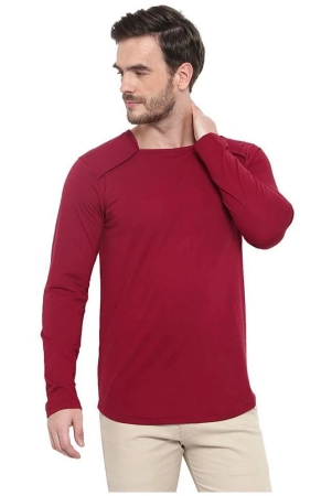 glito-maroon-cotton-blend-regular-fit-mens-t-shirt-pack-of-1-none