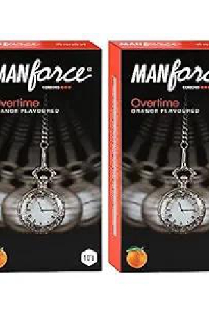 manforce-overtime-orange-3in1-ribbed-contour-dotted-condoms-10s-pack-of-2-condom-set-of-2-20-sheets