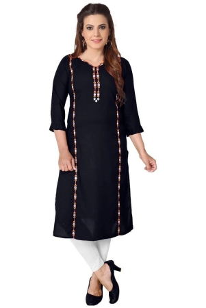 kapadia-black-rayon-womens-straight-kurti-pack-of-1-none