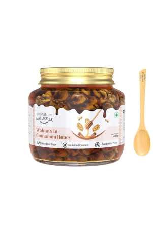 farm-naturelle-walnuts-akhrot-dry-fruit-in-cinnamon-infused-wild-forest-honey-a-gift-for-your-loved-ones-400gm-glass-bottle