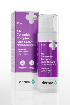 The Derma Co 4% Ceramide Complex Face Cream with Ceramides & Cica for Skin Barrier Repair - 30 ml