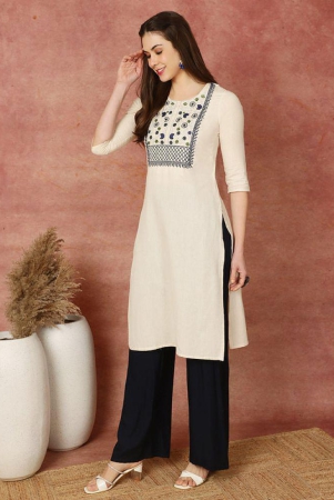 antaran-cotton-embroidered-straight-womens-kurti-white-pack-of-1-none