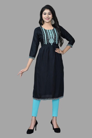 haya-black-rayon-womens-a-line-kurti-pack-of-1-none