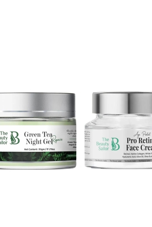 overnight-skin-nourishment-combo-green-tea-night-gel-50gm-and-pro-retinol-face-cream-50g