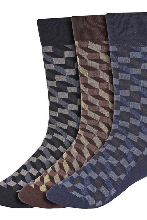 Creature - Cotton Men's Printed Multicolor Full Length Socks ( Pack of 3 ) - Blue
