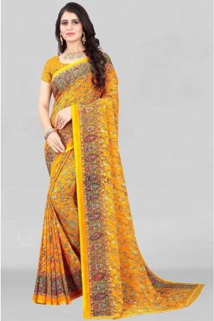 leelavati-yellow-georgette-saree-with-blouse-piece-pack-of-1-yellow