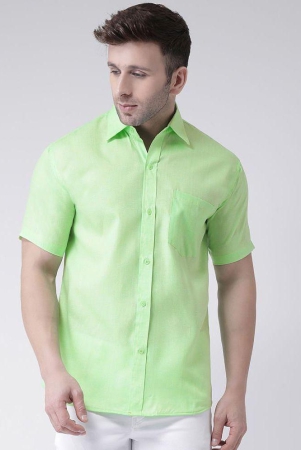 KLOSET By RIAG 100% Cotton Regular Fit Solids Half Sleeves Men's Casual Shirt - Fluorescent Green ( Pack of 1 ) - None