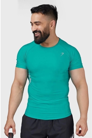 fuaark-sea-green-nylon-slim-fit-mens-sports-t-shirt-pack-of-1-none