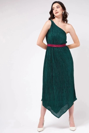 zima-leto-green-polyester-womens-asymmetric-dress-pack-of-1-none