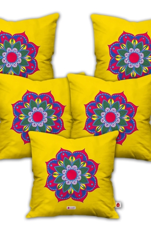 indigifts-diwali-decoration-items-floral-mandala-print-yellow-cushion-cover-12x12-with-filler-set-of-5-diwali-gift-items-dipawali-gift-items-deepawali-greetings-deepavali-decoration