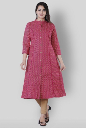 glorious-pink-cotton-womens-front-slit-kurti-pack-of-1-m