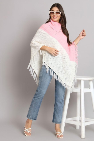 ewoolsin-woollen-round-neck-womens-ponchos-capes-pink-none