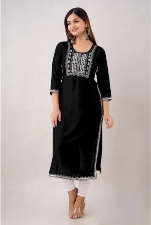 kapadia-black-rayon-womens-straight-kurti-pack-of-1-none