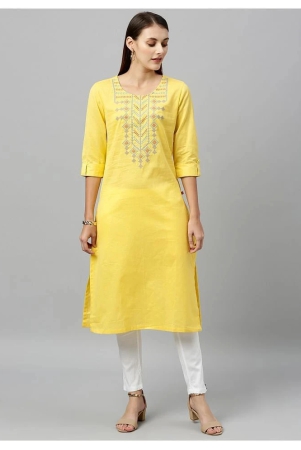 alena-yellow-cotton-straight-kurti-m