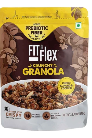 Fit & Flex Backed Granola Breakfast Cereal Choco Almond & Cookie 450g