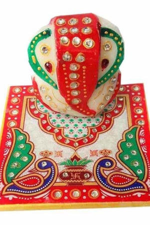 ocean-enterprises-multicolour-marble-ganesh-chowki