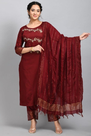 desinoor-maroon-straight-cotton-silk-womens-stitched-salwar-suit-pack-of-1-none