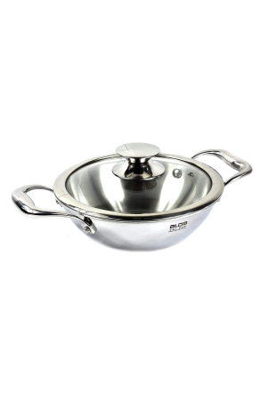 alda-vitale-tri-ply-stainless-steel-wok-pan-glass-lid-28cm-by-mahavir-home-store