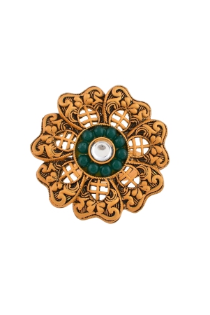 floral-green-stone-south-indian-adjustable-finger-rings