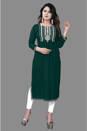 haya-fashion-green-rayon-womens-straight-kurti-pack-of-1-none