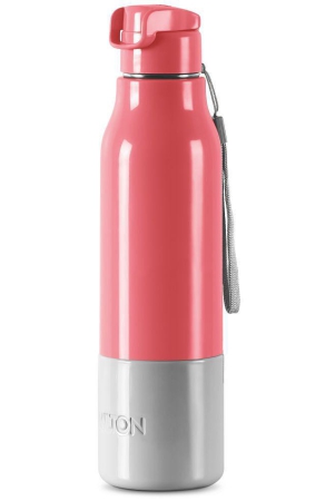 Milton Steel Sprint 900 Insulated Inner Stainless Steel Water Bottle, 630 ml, Pink | Hot or Cold | Easy Grip | Leak Proof | Kids School Bottle | Office | Gym | Hiking | Treking | Travel Bott