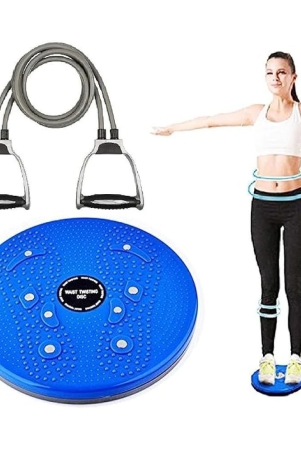 Tummy Twister and Resistance Band Fitness Exercise Gym Accessories Full Body Stretching Strength Abdominal Core and Chest Abs Exercise Equipment - Multi Color