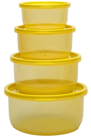 hometales-polyproplene-yellow-food-container-set-of-4-yellow