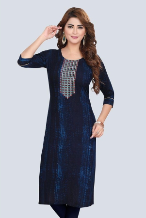 meher-impex-rayon-embroidered-straight-womens-kurti-navy-blue-pack-of-1-none