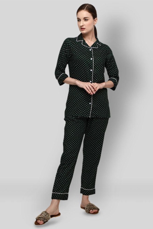 Berrylicious - Black Rayon Women's Nightwear Nightsuit Sets ( Pack of 1 ) - XL