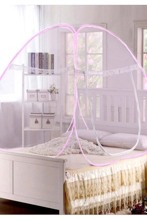 yutiriti-double-pink-plain-mosquito-net-pink