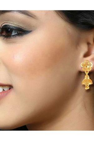 vivastri-golden-jhumki-earrings-pack-of-1-golden