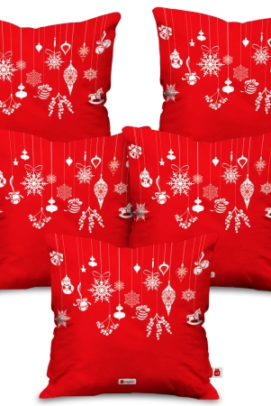 indigifts-christmas-gifts-decorative-festive-ornaments-and-charms-printed-red-set-of-5-cushion-cover-16x16-inches-christmas-cushion-christmas-decorations-for-house-xmas-decorations