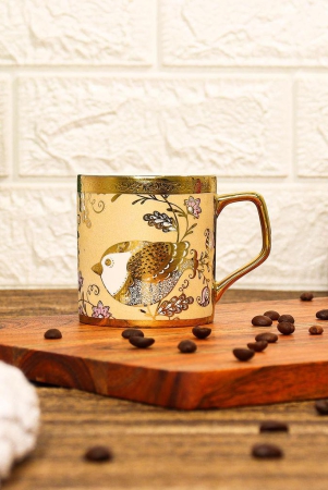 femora-ceramic-goldcrest-gold-tea-mugs-ceramic-tea-cups-coffee-mugs-180-ml-golden-6-pcs-set