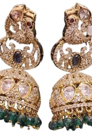 American Diamond Kundan Meenakari Earrings