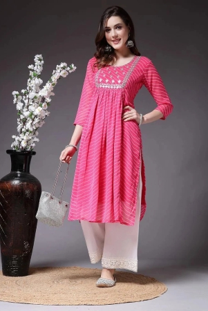 stylum-georgette-printed-a-line-womens-kurti-pink-pack-of-1-none