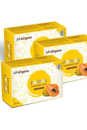 la-organo-papaya-handmade-natural-bath-soap-bathing-bar-100-g-pack-of-3