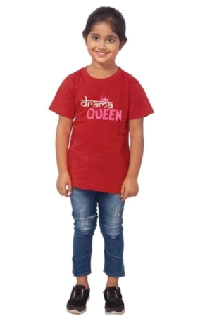 girls-cotton-drama-queen-half-sleeve-tshirt-maroon-pid41466