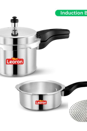 srushti-gold-is-now-leoron-2l-and-3-l-aluminium-outerlid-pressure-cooker-with-induction-base