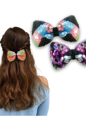 lykaa-sequin-sparkle-hair-bows-clips-large-big-shiny-glitter-alligator-hair-clips-for-women-2pcs-multi