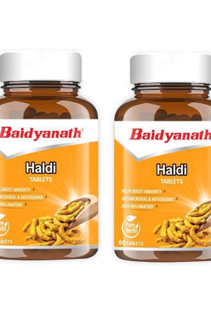 Baidyanath Haldi (Turmeric) Tablets-60 Tab (Pack of 2)