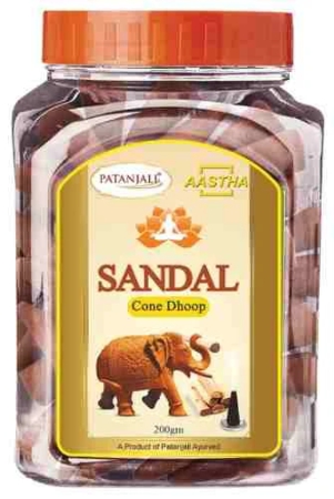 AASTHA SANDAL CONE DHOOP - 200 GM