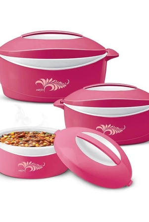 milton-delight-jr-gift-set-pink-steel-serve-casserole-set-of-3-50010001500-ml-pink