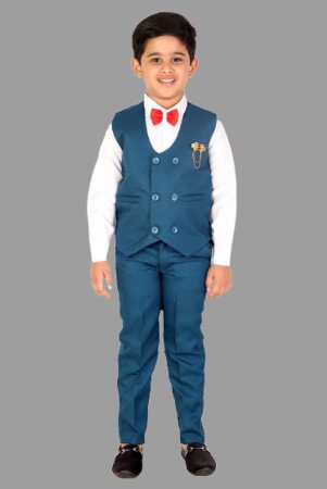 dkgf-fashion-blue-cotton-blend-boys-shirt-pants-pack-of-1-none