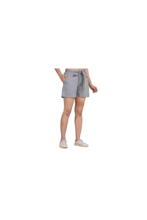 Women Grey Regular Shorts-5XL