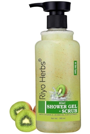 riyo-herbs-body-wash-shower-gel-kiwi-300ml-with-vitamin-e-jojoba-oil-kiwi-extract